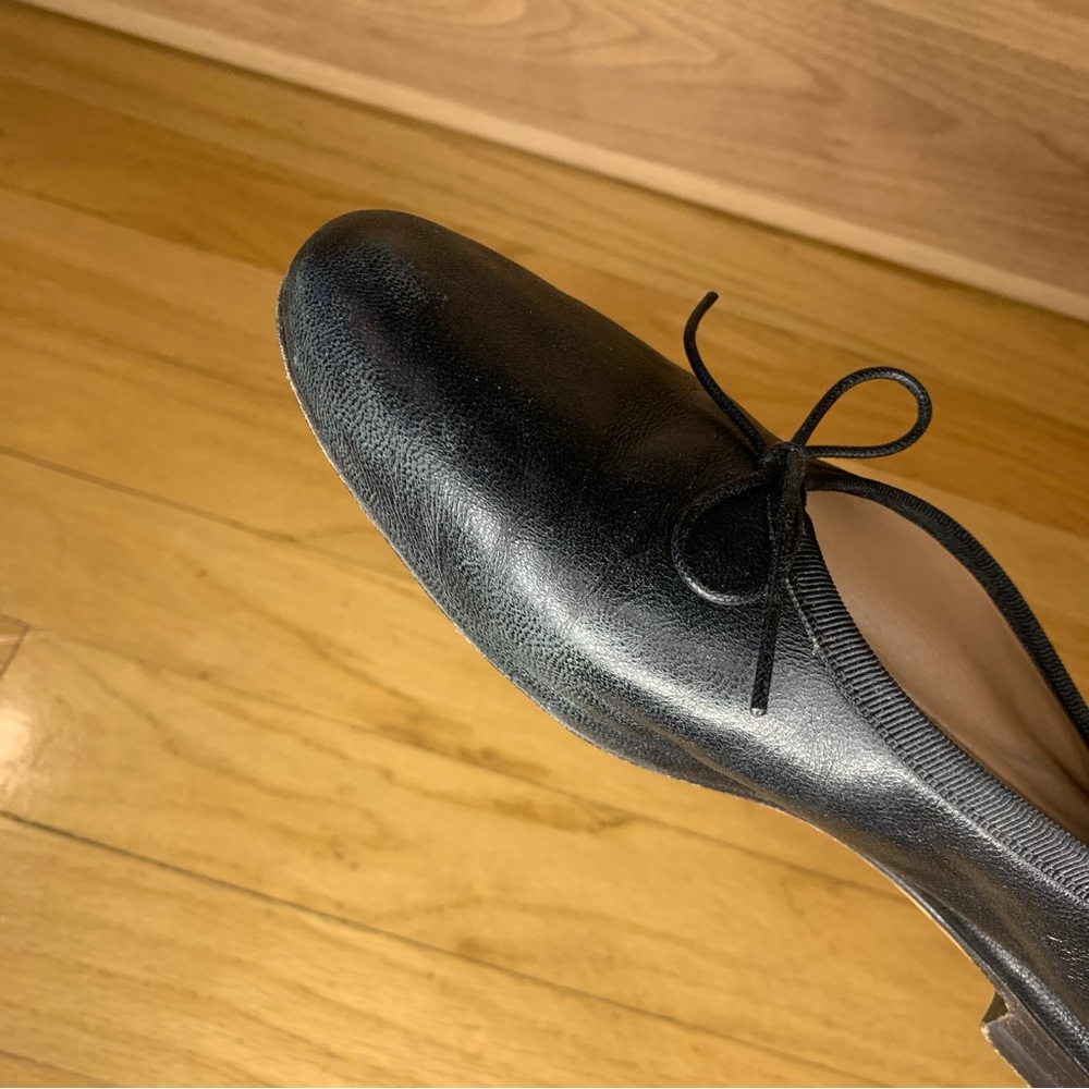 Mansur Gavriel Black Leather Flats - Picture 9 of 11